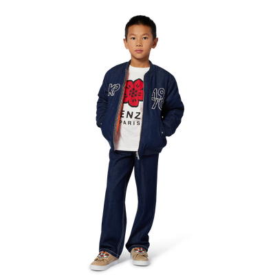 Baskets en cuir de vache KENZO KIDS UNISEXE
