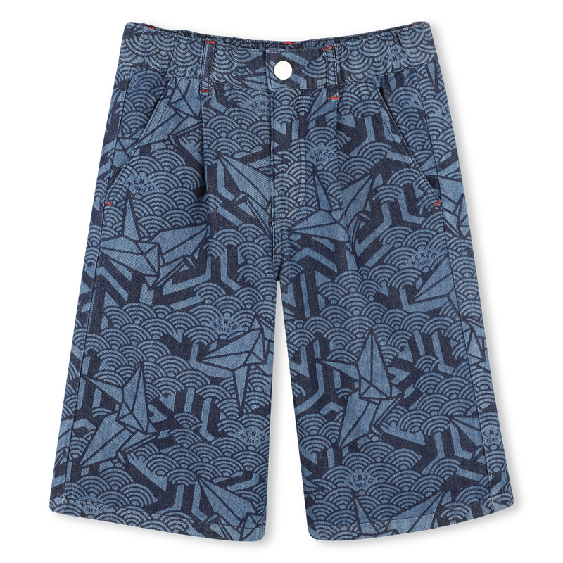 Bermuda en jean imprim&eacute; KENZO KIDS 
                        GARCON