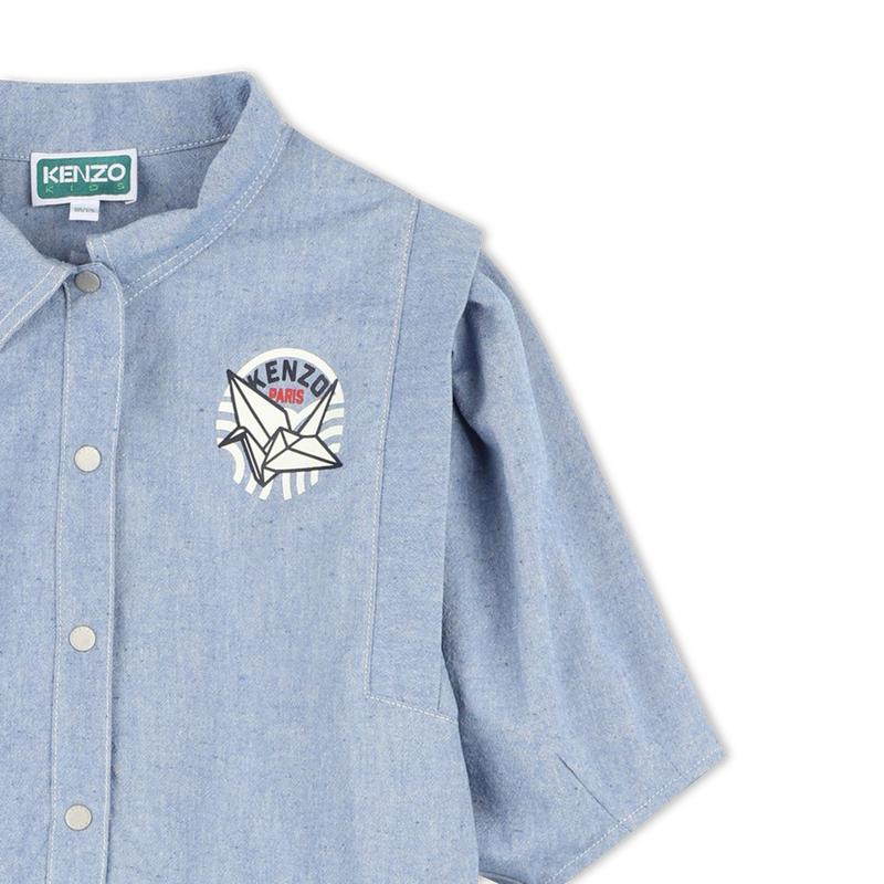 Robe chemise en coton KENZO KIDS 
                    FILLE