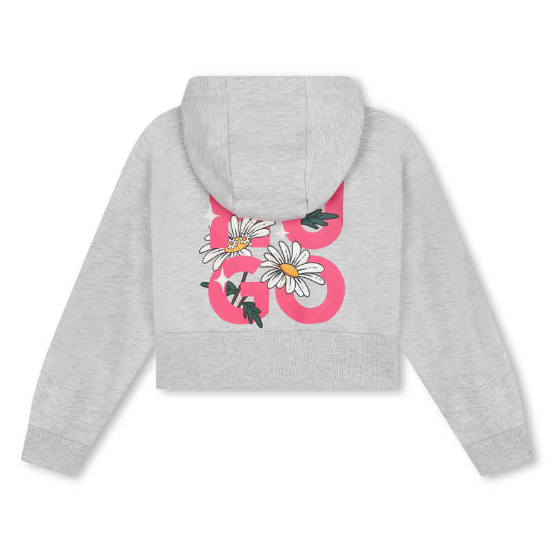 Sweat-shirt zipp&eacute; avec fleurs Hugo 
                        FILLE