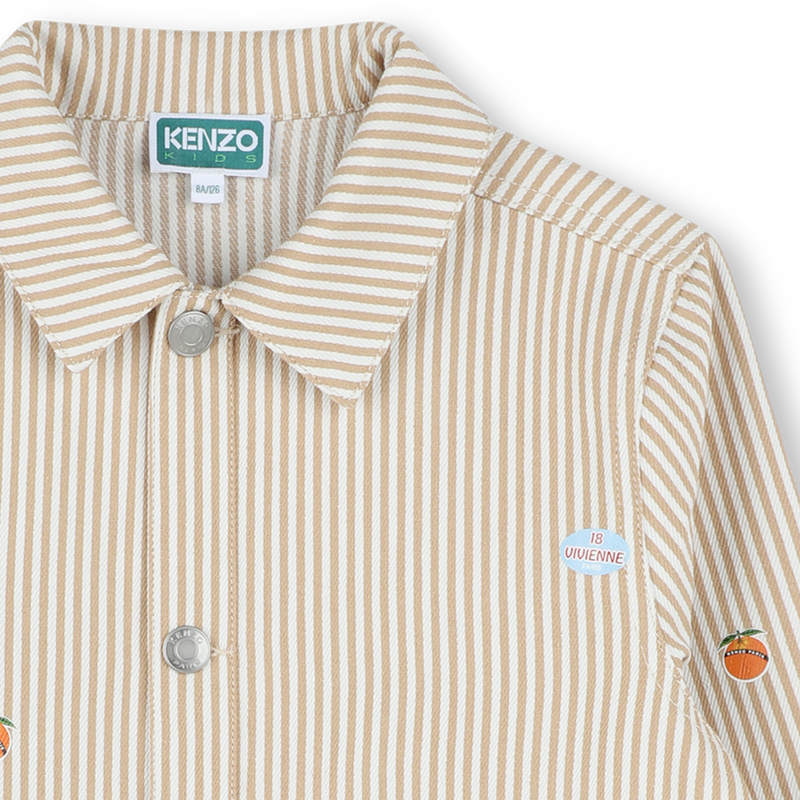 Veste rayée en sergé de coton KENZO KIDS 
                    UNISEXE