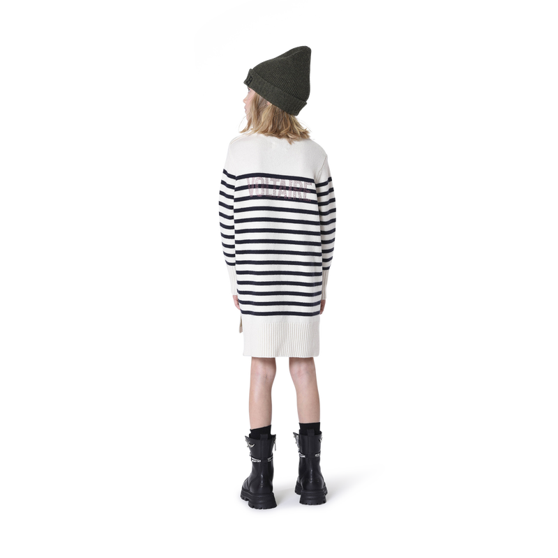 Robe pull rayée col boutonné ZADIG & VOLTAIRE 
                    FILLE
