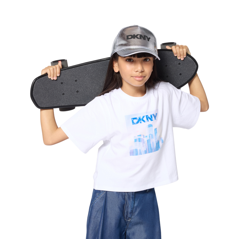 TEE-SHIRT MANCHES COURTES DKNY 
                        FILLE