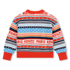 Pull en tricot jacquard KENZO KIDS 
                    FILLE