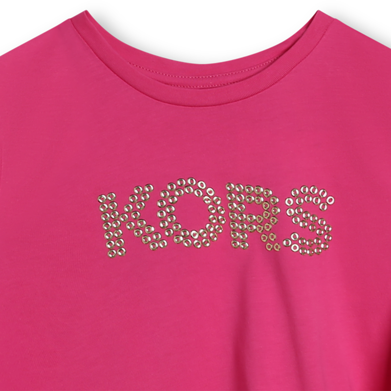 Robe nouée à manches courtes MICHAEL KORS 
                    FILLE