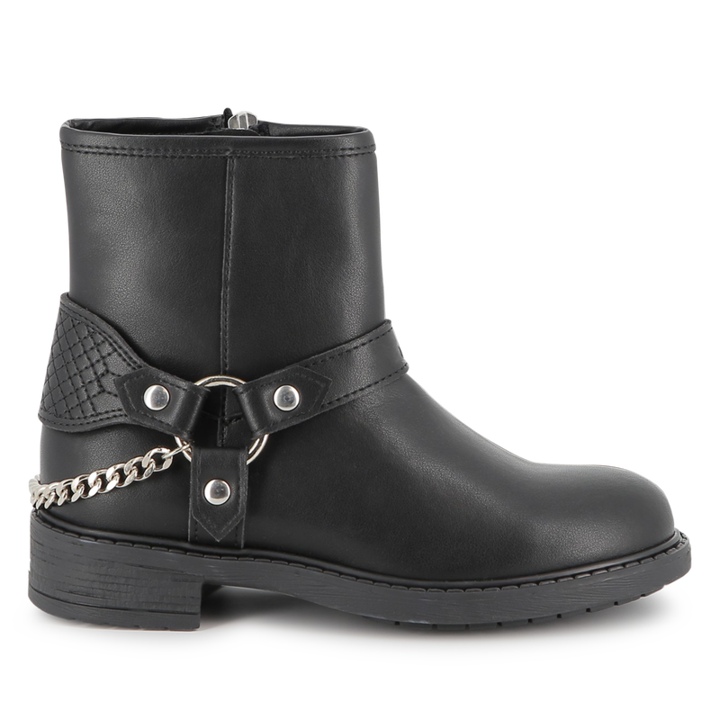 Bottines motardes en cuir de vachette ZADIG & VOLTAIRE 
                    FILLE