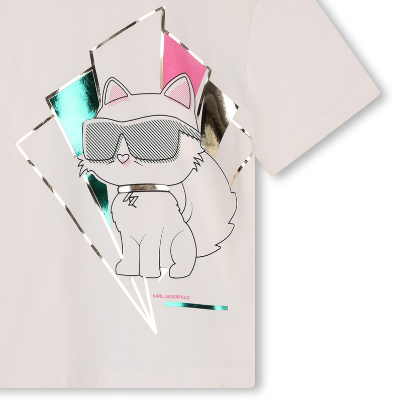 T-shirt avec imprimé placé KARL LAGERFELD KIDS 
                    FILLE