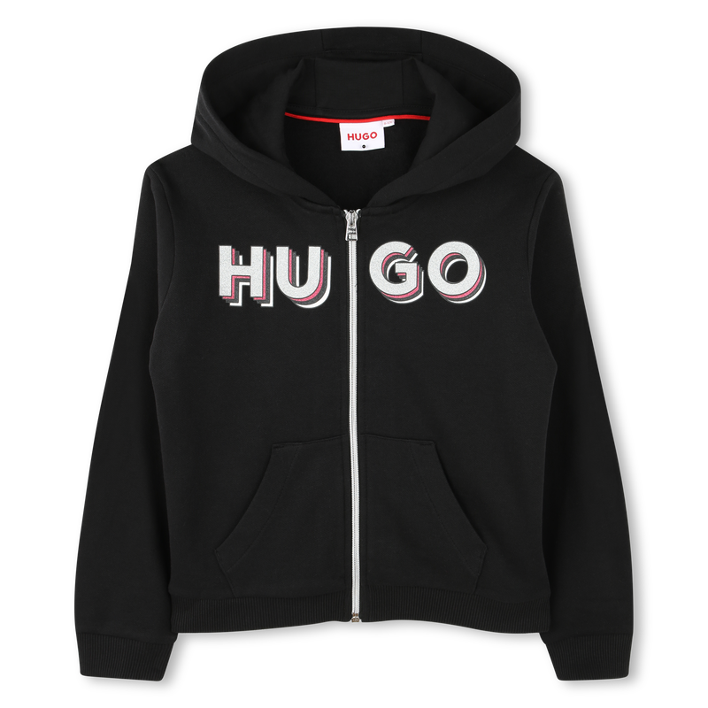 Sweat-shirt zippé à capuche Hugo 
                    FILLE