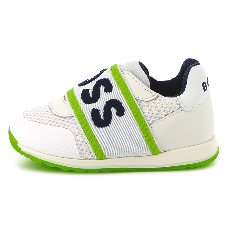 Baskets en cuir et r&eacute;sille BOSS 
                        GARCON