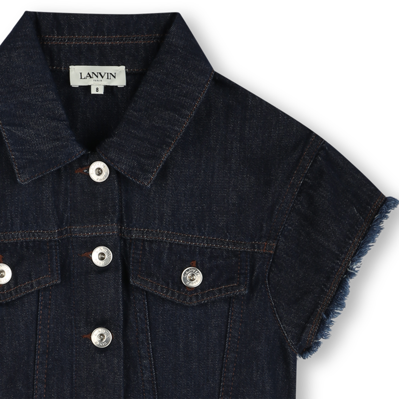Robe en jean à manches courtes LANVIN 
                    FILLE