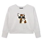 Sweat-shirt-shirt &agrave; manche longue KARL LAGERFELD KIDS 
                    FILLE