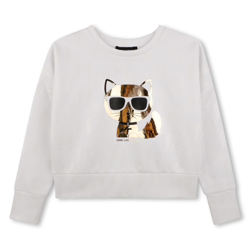 Sweat-shirt-shirt &agrave; manche longue KARL LAGERFELD KIDS 
                        FILLE