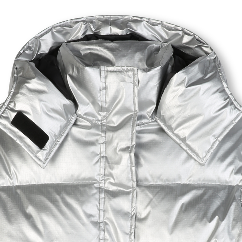 Doudoune à capuche argentée KARL LAGERFELD KIDS 
                    FILLE