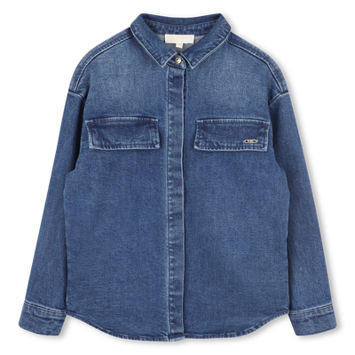 Chemise à manches longues en denim MICHAEL KORS FILLE