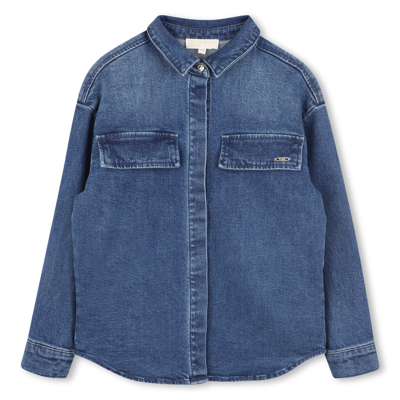 Chemise à manches longues en denim MICHAEL KORS 
                    FILLE