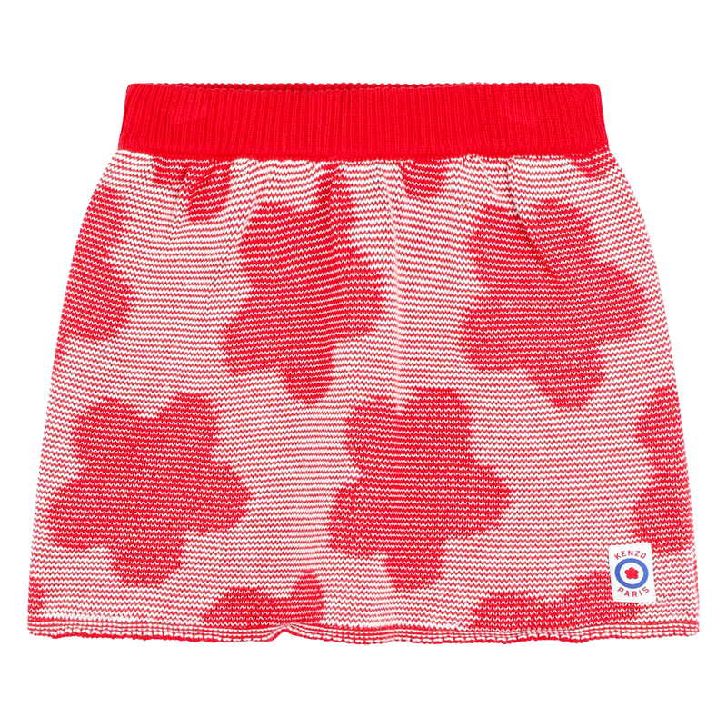 Jupe en tricot à fleurs KENZO KIDS 
                    FILLE