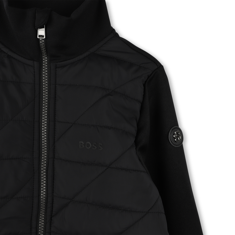 Cardigan bimatière zippé BOSS 
                    GARCON