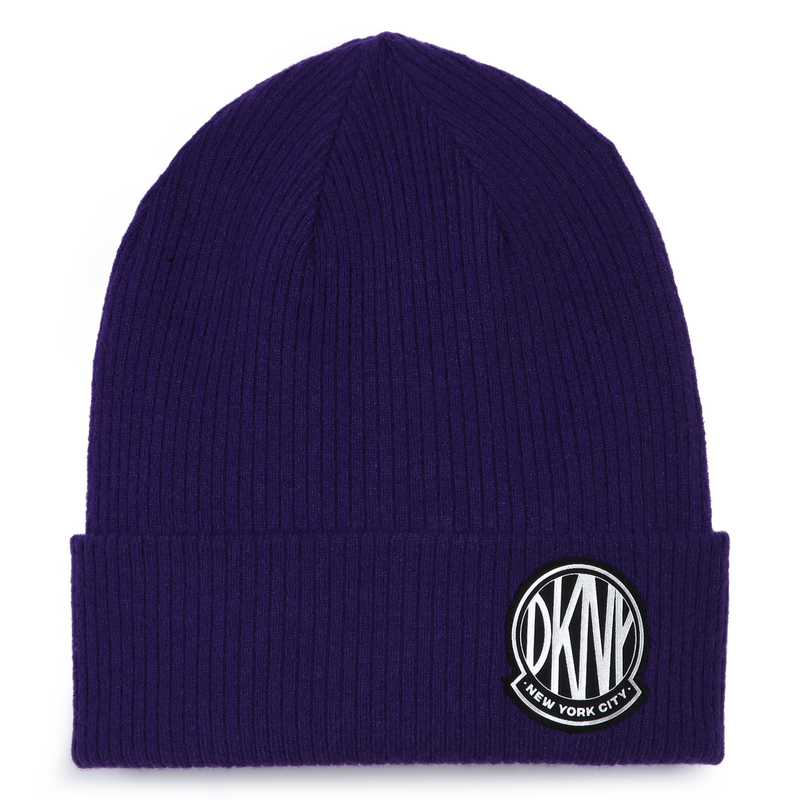 Bonnet en tricot avec revers DKNY 
                    FILLE