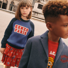 Jupe imprim&eacute;e &agrave; volants KENZO KIDS 
                    FILLE