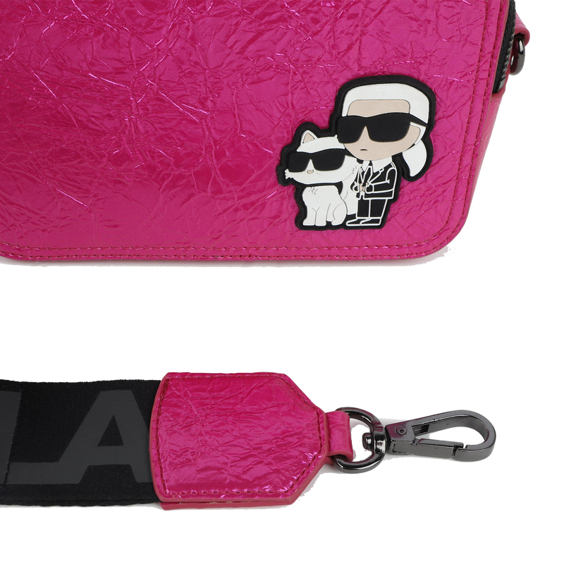 Sac &agrave; main en textile enduit froiss&eacute; KARL LAGERFELD KIDS 
                        FILLE