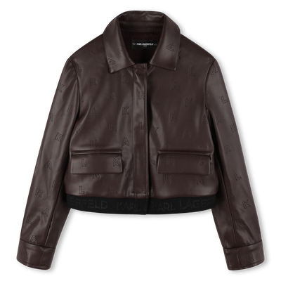Veste avec fermeture zipp&eacute;e KARL LAGERFELD KIDS FILLE
