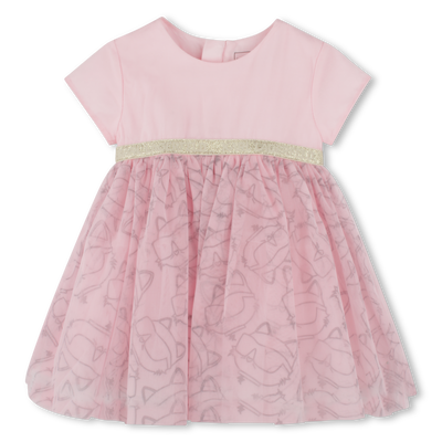 Robe de cérémonie avec imprimé KARL LAGERFELD KIDS FILLE