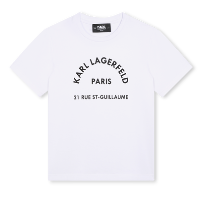 T-shirt avec imprimé placé KARL LAGERFELD KIDS FILLE