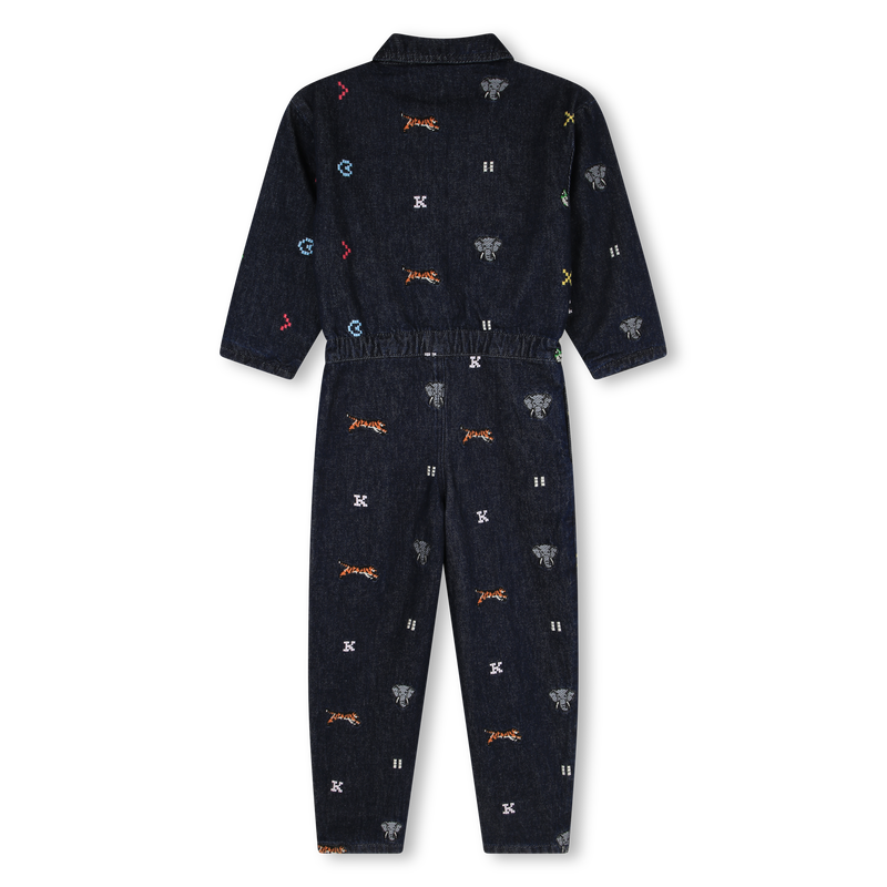 Combinaison en jean brodé KENZO KIDS 
                    FILLE