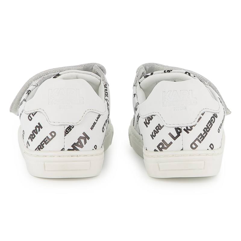 Baskets en cuir à fermeture par bandes auto aggrip KARL LAGERFELD KIDS 
                    UNISEXE