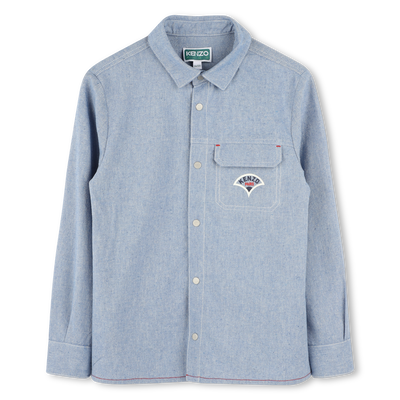 Chemise manches longues coton KENZO KIDS GARCON