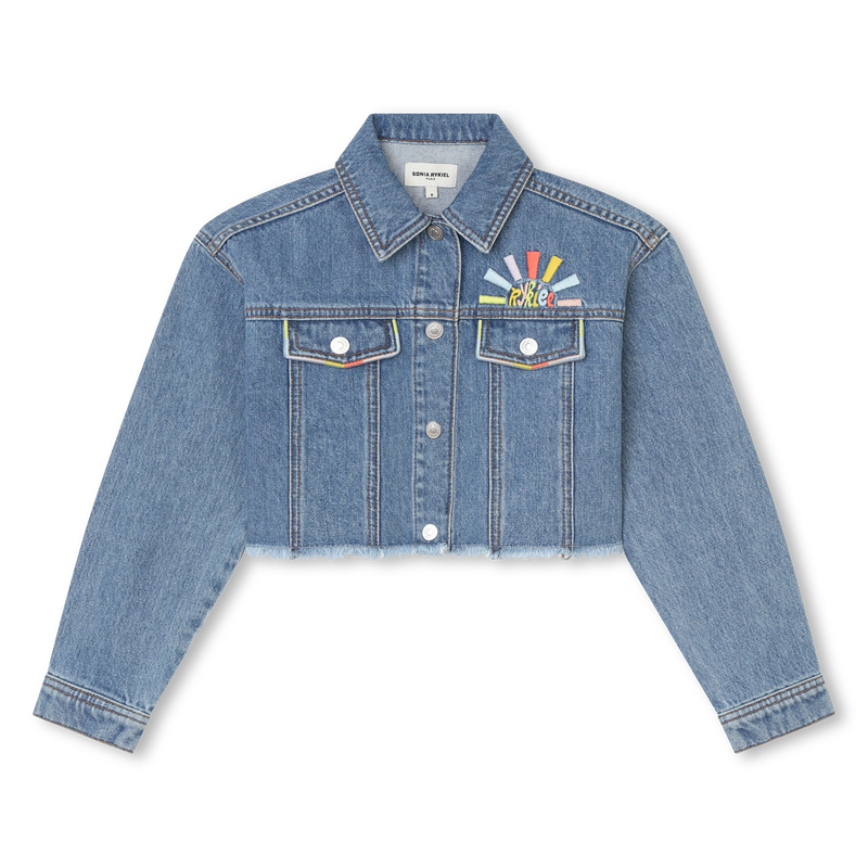 Veste en jean avec broderies SONIA RYKIEL 
                    FILLE