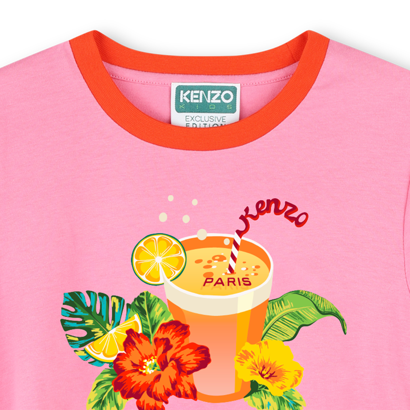 Robe à manches courtes coton KENZO KIDS 
                    FILLE