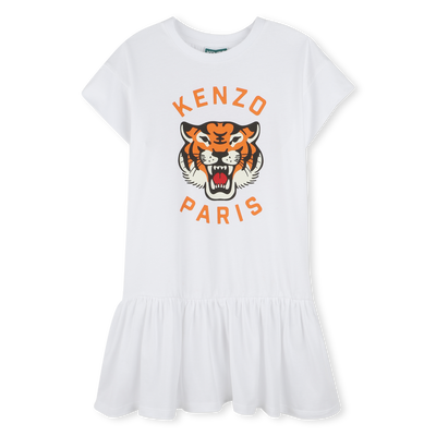 Robe imprimée à volant KENZO KIDS FILLE