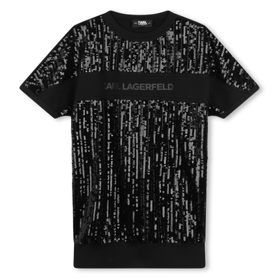 Robe droite orn&eacute;e de sequins KARL LAGERFELD KIDS FILLE
