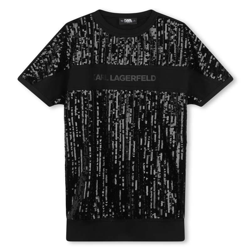 Robe droite orn&eacute;e de sequins KARL LAGERFELD KIDS 
                        FILLE
