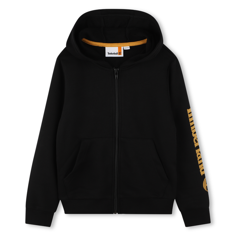 Cardigan &agrave; capuche en molleton TIMBERLAND 
                        GARCON