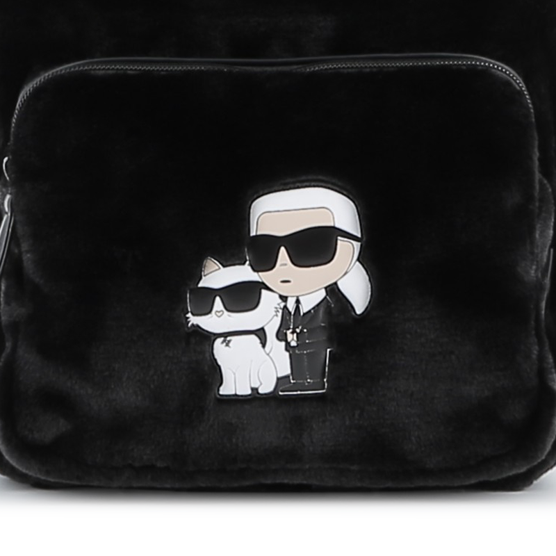 Petit sac &agrave; dos en polaire duveteuse KARL LAGERFELD KIDS 
                        FILLE