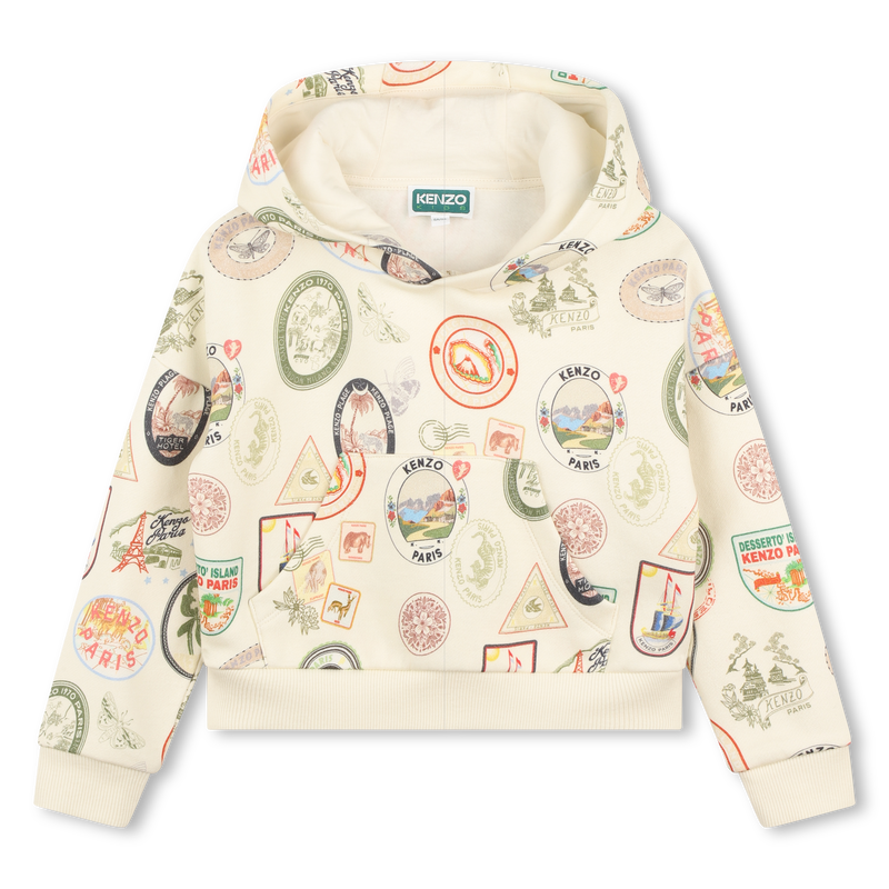 Sweat-shirt imprimé en coton KENZO KIDS 
                    FILLE