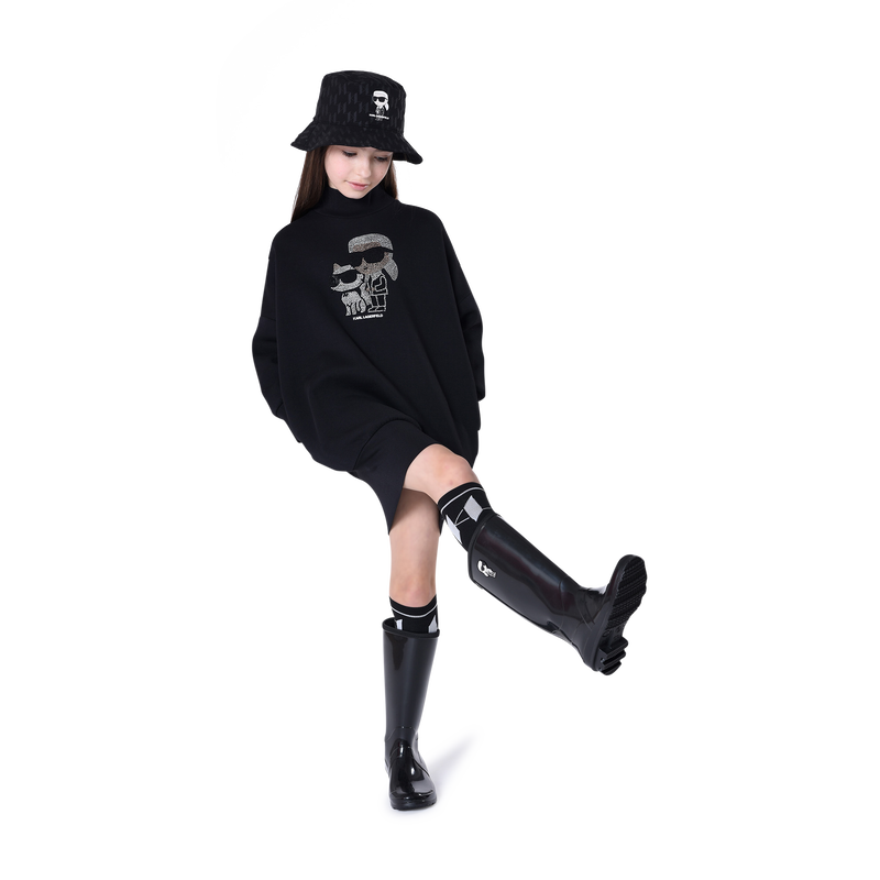Robe sweat-shirt avec strass KARL LAGERFELD KIDS 
                    FILLE