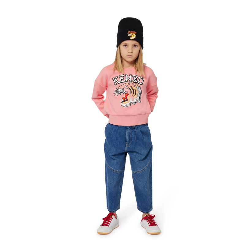 Jean avec d&eacute;coupes et plis KENZO KIDS 
                        FILLE
