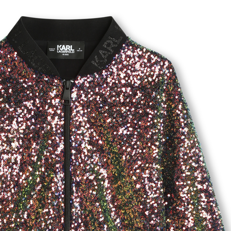 Bomber en sequins brodés KARL LAGERFELD KIDS 
                    FILLE