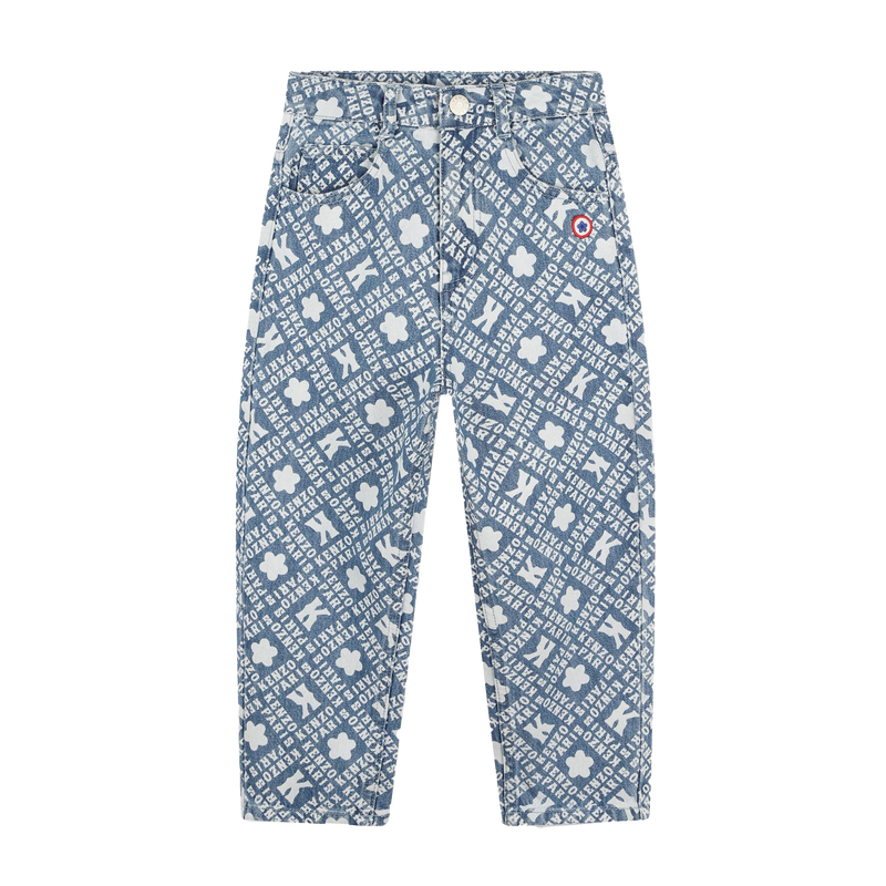 Jean imprimé siglé KENZO KIDS 
                    FILLE