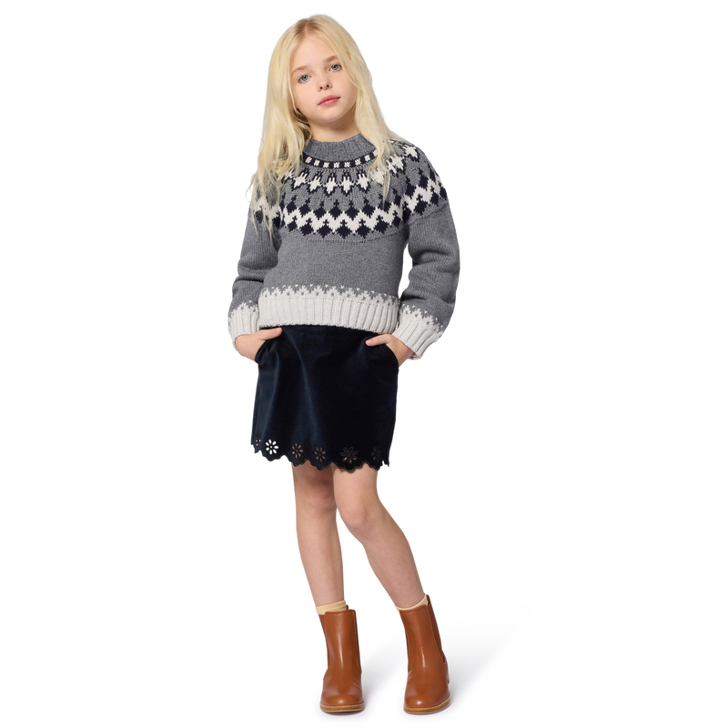 Jupe courte avec fermeture zippée CHLOE 
                    FILLE