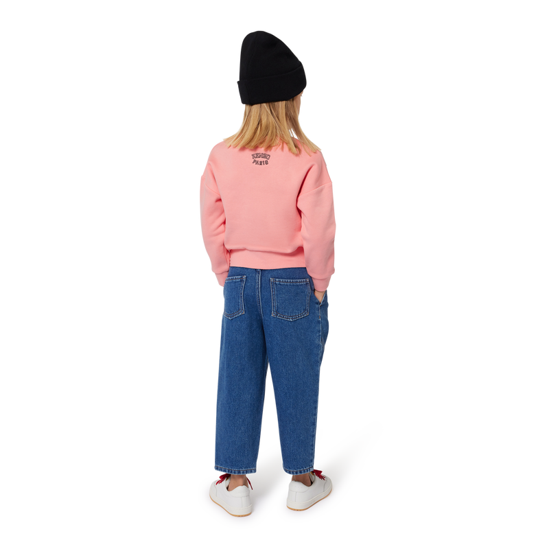 Sweat-shirt brodé en coton KENZO KIDS 
                    FILLE