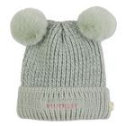 Bonnet &agrave; double pompons, PALE DOVE, hi-res