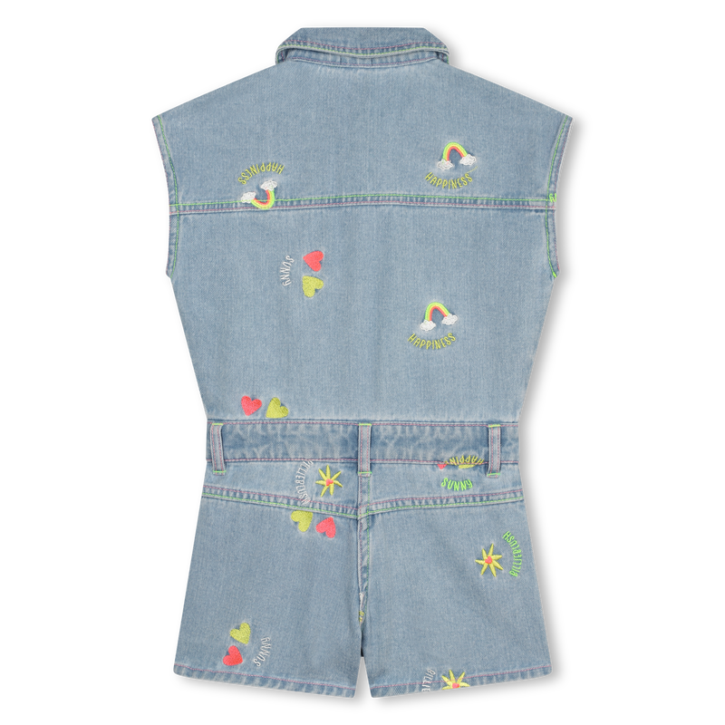 Combishort en jean brodé BILLIEBLUSH 
                    FILLE