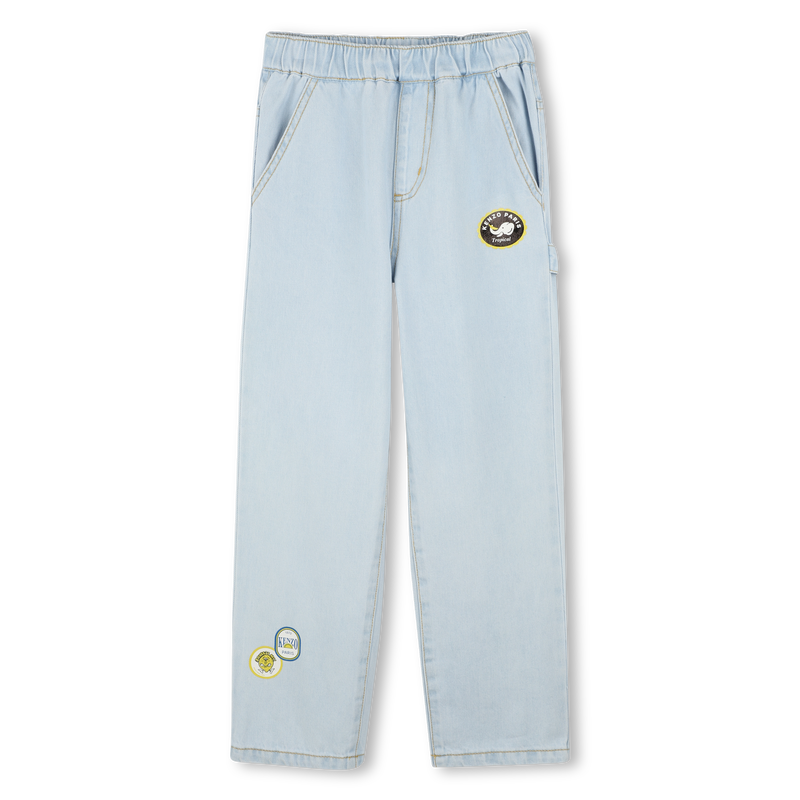 Jean avec imprimés siglés KENZO KIDS 
                    GARCON