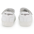 Baskets basses en cuir de vachette KARL LAGERFELD KIDS 
                    UNISEXE