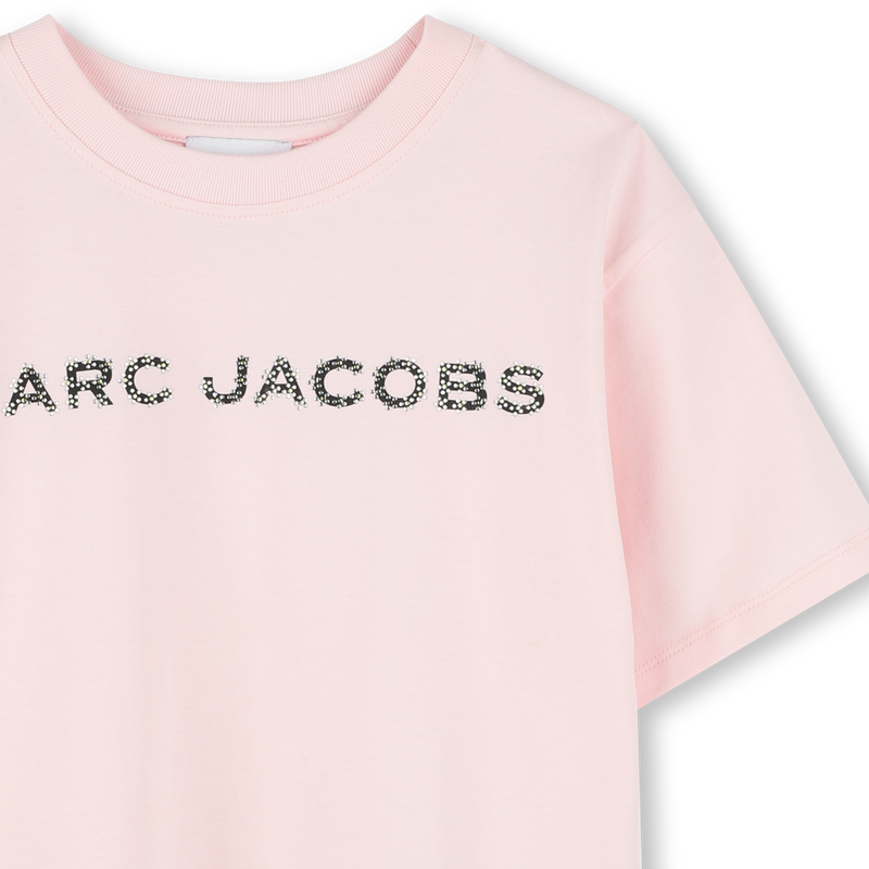 T-shirt en coton avec strass THE MARC JACOBS 
                    FILLE