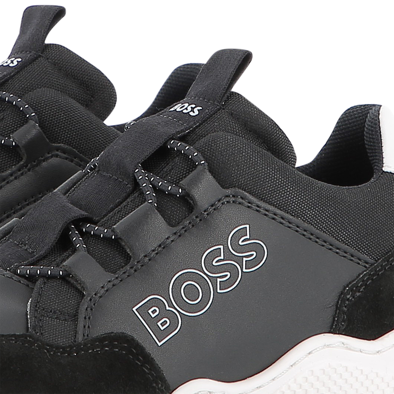 Baskets en simili et toile BOSS 
                    GARCON